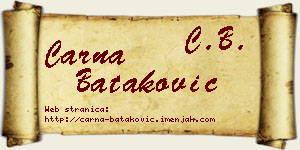 Čarna Bataković vizit kartica